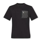 Fendi T-shirt med ficka Black, Herr