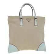 Prada Vintage Pre-owned Canvas handvskor Beige, Dam