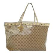 Gucci Vintage Pre-owned Canvas gucci-vskor Beige, Dam