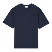 Maison Kitsuné Räv Huvud Patch T-shirt Blue, Herr