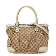 Gucci Vintage Pre-owned Canvas handvskor White, Dam