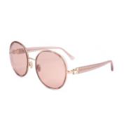 Jimmy Choo Gyllene spegelglas dam solglasögon Pink, Dam