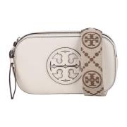 Tory Burch Stilig Crossbody-väska med Logotyp Beige, Dam