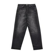 Evisu Måsbroderi semestertryck denim Black, Herr