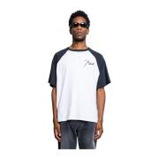 Rhude Vintage Svart Raglan T-shirt White, Herr