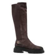 Santoni Mocka Boots med Gummisula Brown, Dam