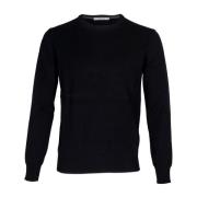 Kangra Herr rundhalsad tröja. Långärmad. Ull Cashmere blandning. Black...