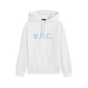 A.p.c. Oversized Hoodie i Vit White, Herr