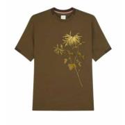 Paul Smith Grön Blommig Broderad T-shirt Green, Herr