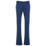 Jacob Cohën Blå Bomull Chino Byxor Slim Fit Blue, Herr