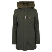 Fay Grön Huva Parka Jacka Green, Dam