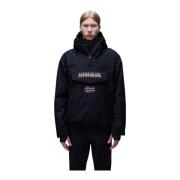 Napapijri Svart Rainforest Next Anorak Jacka Black, Herr