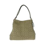 Coach Pre-owned Pre-owned Canvas handvskor Beige, Dam