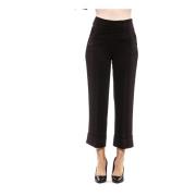 Peserico Svarta Culottes Snygga Jeans Pant Black, Dam