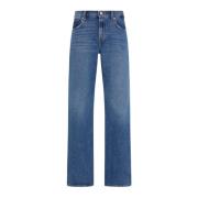 7 For All Mankind Santa Cruz Byxor Blue, Dam