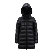 Moncler Lång Parka Jacka för Kvinnor Black, Dam