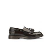 Doucal's Herr Läder Loafers med Fransar Gummisula Black, Herr