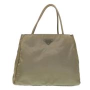 Prada Vintage Pre-owned Canvas prada-vskor Beige, Dam