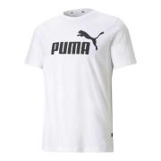 PUMA Logotyp T-shirt i Essential-stil White, Herr