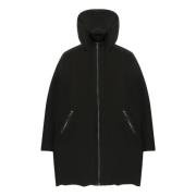 Giorgio Brato Merino Hooded Parka i äkta fårskinn Black, Dam