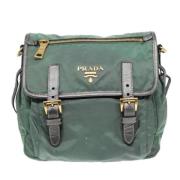 Prada Vintage Pre-owned Tyg prada-vskor Green, Dam