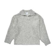 Bonsai Oversized Stickad Polo Grå Gray, Herr