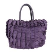 Prada Vintage Pre-owned Canvas prada-vskor Purple, Dam