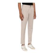 Calvin Klein Modern Twill Tapered Veckade Byxor Beige, Herr