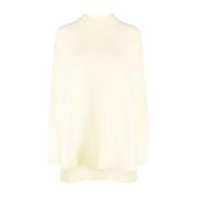 Jil Sander Gul Ull Crew Neck Sweater Beige, Dam