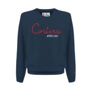 MC2 Saint Barth Cortina Apres Ski Crewneck Sweater Blue, Herr