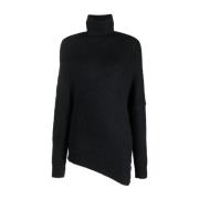 Proenza Schouler Svart Boucle Twisted Sweater Black, Dam