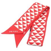 Prada Vintage Pre-owned Silke sjalar Red, Dam