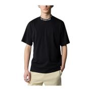 The North Face Räfflad rund hals T-shirt med logotyp Black, Herr