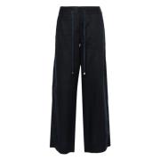 Ralph Lauren Jovonie wide leg byxa Black, Dam