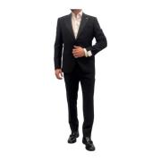 Luigi Bianchi Mantova Elegant Smoking Suit Black, Herr