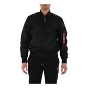 Alpha Industries Slim Fit Bomberjacka med Dragkedja Black, Herr