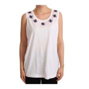 Dolce & Gabbana Vit Blommig Tanktop White, Dam