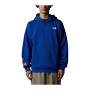 The North Face Hoodie med Framficka och Logga Blue, Herr