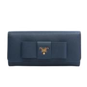 Prada Vintage Pre-owned Laeder plnbcker Blue, Dam