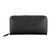 Calvin Klein Damplånbok Svart Rfid Dragkedja Black, Dam