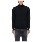 Paolo Pecora Ull Zip-Up Tröja Black, Herr