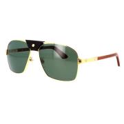 Cartier Exception Ct0389S 002 Polariserade solglasögon Yellow, Unisex