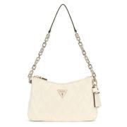 Guess Klassisk Axelväska Top Zip Beige, Dam