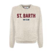 MC2 Saint Barth Lyxig Ull Crewneck Tröja Beige, Herr