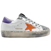 Golden Goose Vita Glitter Lila Orange Sneakers White, Dam