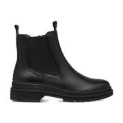 Tamaris Svarta Läder Chelsea Booties Black, Dam