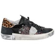 Philippe Model Glitter Leo Låg Topp Sneakers Black, Herr