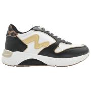 Manila Grace Sneakers Svart Vit Leo Guld Multicolor, Dam