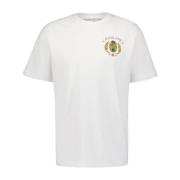 Casablanca Vit T-shirt med rak passform White, Herr