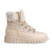 Tamaris Beige Spets Ankelboots Beige, Dam